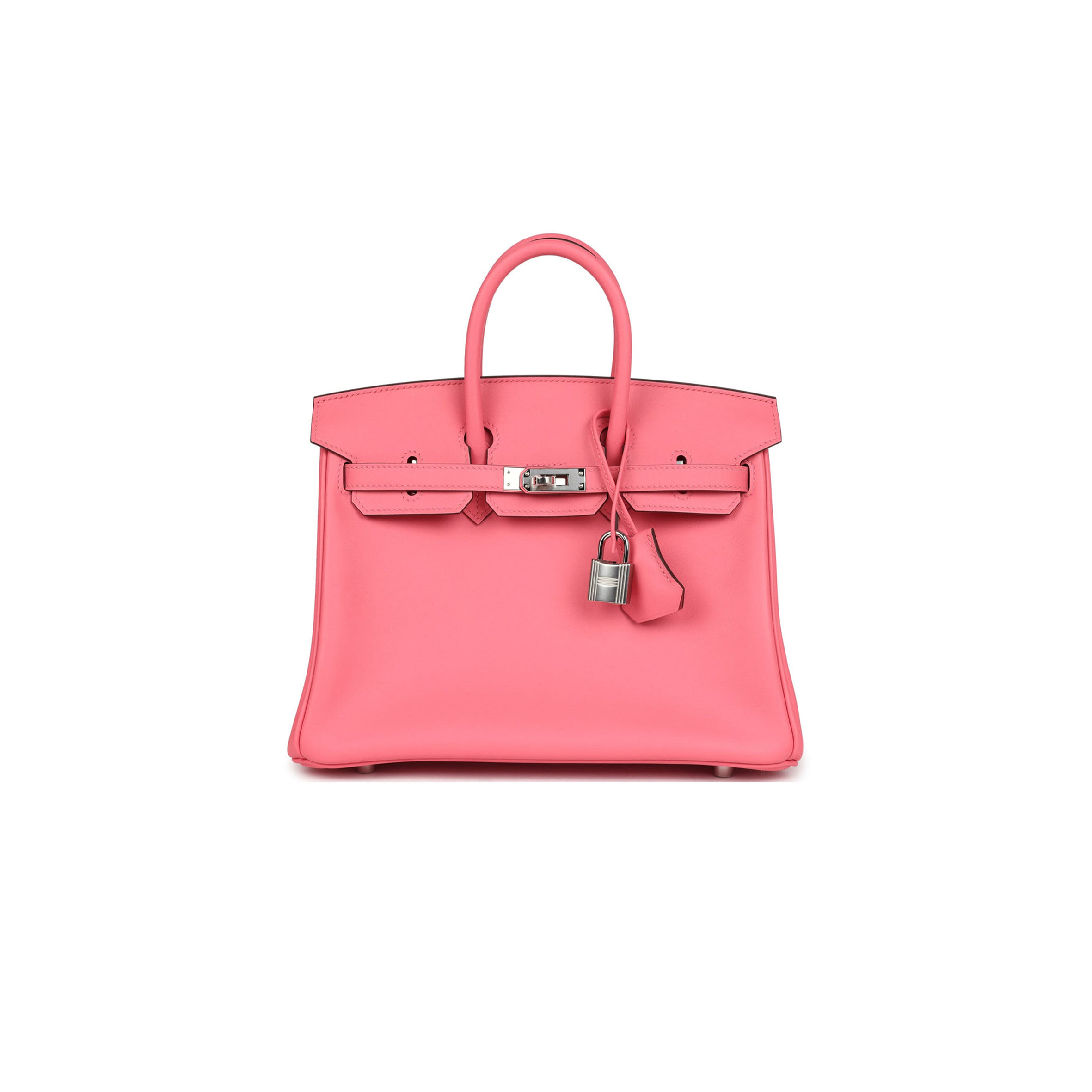 HERMES BIRKIN 25 ROSE AZALEE SWIFT PALLADIUM HARDWARE (25*20*13cm)